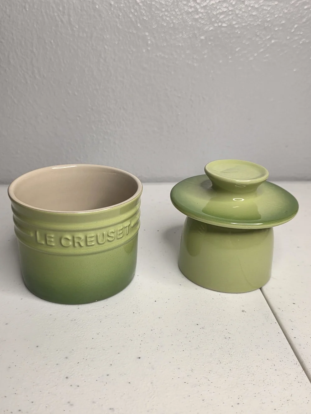 Le Creuset Butter Crock Palm Green - Discontinued RARE NWT